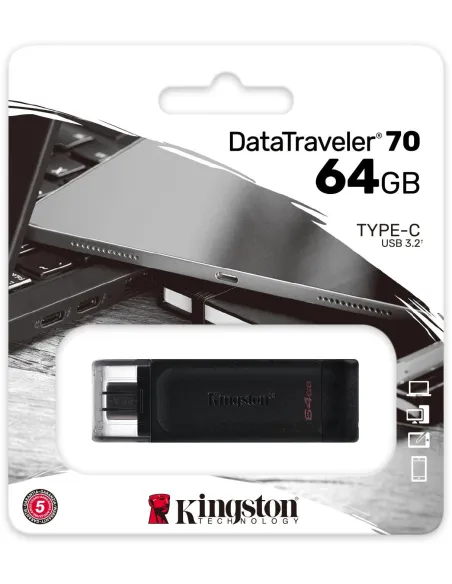 Kingston DataTraveler 70 64GB USB-C Negro