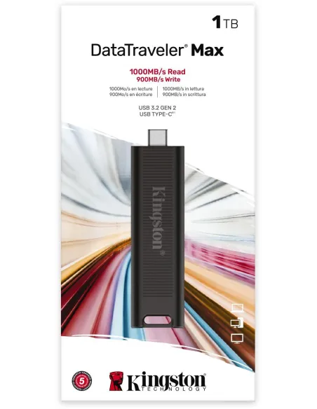 Kingston DataTraveler Max 1TB USB 3.2 Gen 2 Negro