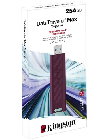 Kingston DataTraveler Max 256GB USB 3.2 Gen 2 Rojo