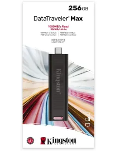 Kingston DataTraveler Max 256GB USB 3.2 Gen 2 Negro-FAELAP0639
