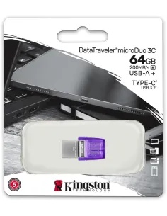 Kingston DataTraveler microDuo 3C 64GB USB 3.2 USB-C OTG-HDD56143