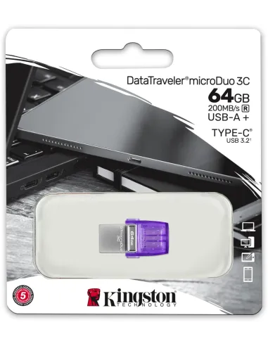 Kingston DataTraveler microDuo 3C 64GB USB 3.2 USB-C OTG