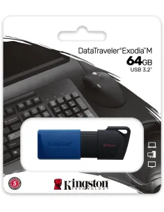 Kingston DTXM DataTraveler Exodia 64GB USB 3.2 Azul-FAELAP0668