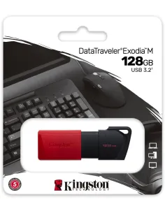 Kingston DTXM DataTraveler Exodia M 128GB USB 3.2 Rojo-FAELAP0669