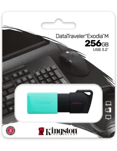 Kingston DTXM DataTraveler Exodia 256GB USB 3.2 Turquesa-FAELAP0670