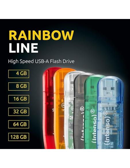 Intenso Rainbow Line 128GB USB 2.0 Rojo