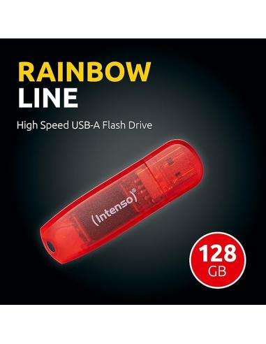 Intenso Rainbow Line 128GB USB 2.0 Rojo