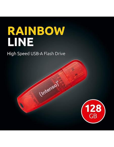 Intenso Rainbow Line 128GB USB 2.0 Rojo