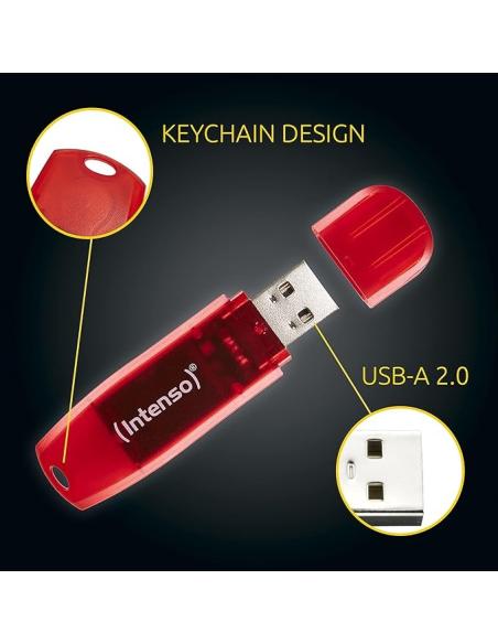 Intenso Rainbow Line 128GB USB 2.0 Rojo