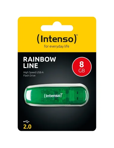 Intenso Rainbow Line 8GB USB 2.0 Verde