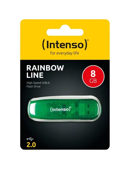 Intenso Rainbow Line 8GB USB 2.0 Verde