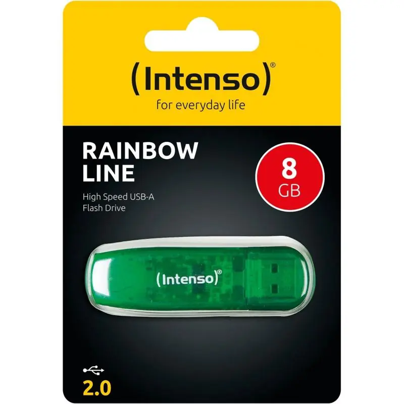 Intenso Rainbow Line 8GB USB 2.0 Verde