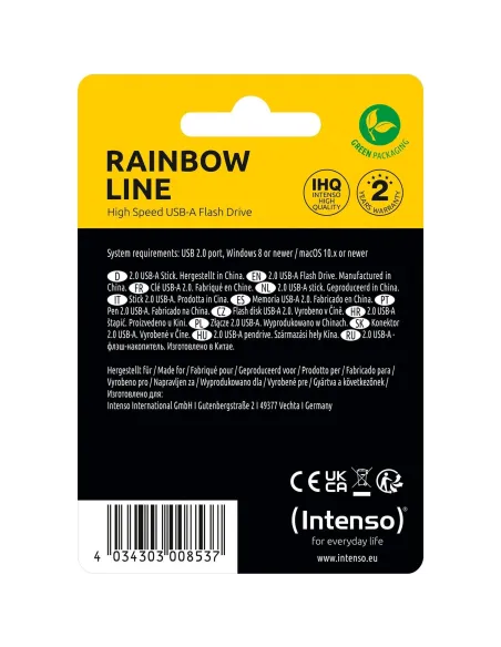 Intenso Rainbow Line 8GB USB 2.0 Verde