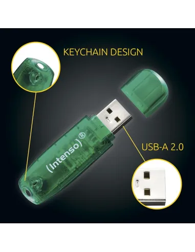 Intenso Rainbow Line 8GB USB 2.0 Verde