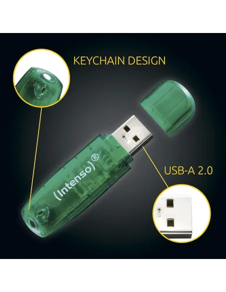 Intenso Rainbow Line 8GB USB 2.0 Verde
