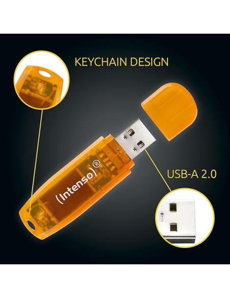 Intenso Rainbow Line 64GB USB 2.0 Naranja