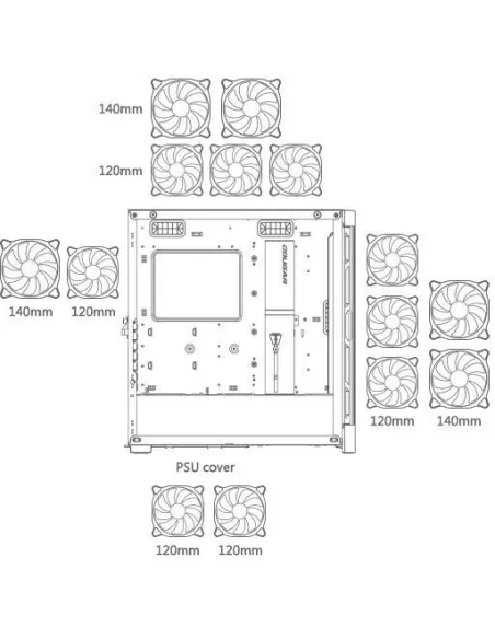 Cougar AirFace Pro RGB Mid Tower Cristal Templado USB-C Blanca