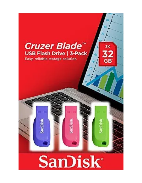 Sandisk Cruzer Blade 32GB USB 2.0 Pack Triple