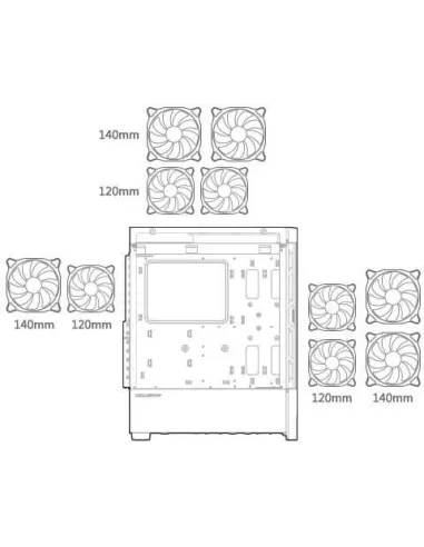 Cougar AirFace RGB Mid Tower Cristal Templado USB-C Negro