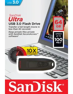 Sandisk Cruzer Ultra 64GB USB 3.0-FAELAP0325