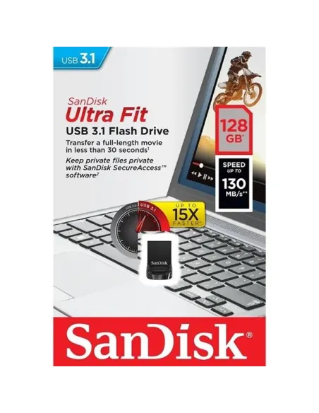 SanDisk SDCZ430-128G-G46 Lápiz USB 3.1 U.Fit 128GB