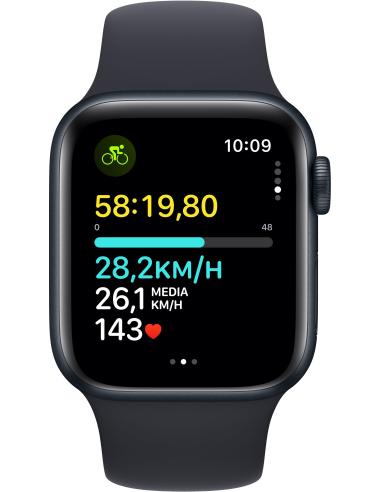Apple Watch SE GPS 2ª Generación 40mm Aluminio Starlight con Correa Sport Negro