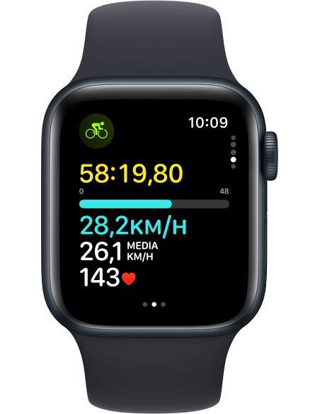 Apple Watch SE GPS 2ª Generación 40mm Aluminio Starlight con Correa Sport Negro