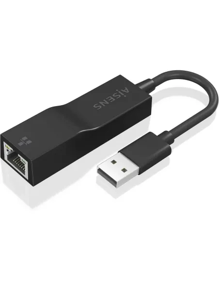 Aisens A106-0766 Adaptador USB-A a RJ-45 15 cm Negro