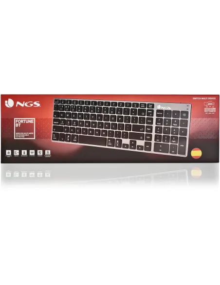 NGS Fortune BT Teclado Mecánico Inalámbrico Gris