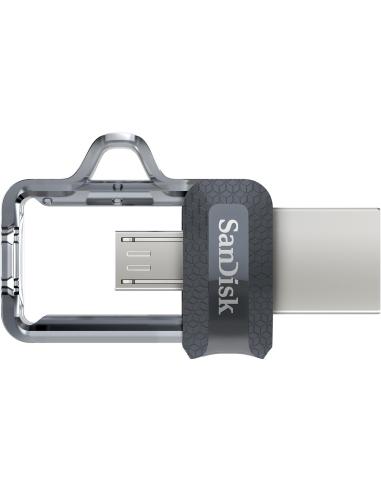 SanDisk Ultra Dual m3.0 128GB USB-A/microUSB 3.0 Gris/Plata