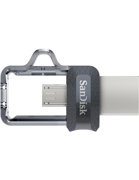SanDisk Ultra Dual m3.0 128GB USB-A/microUSB 3.0 Gris/Plata