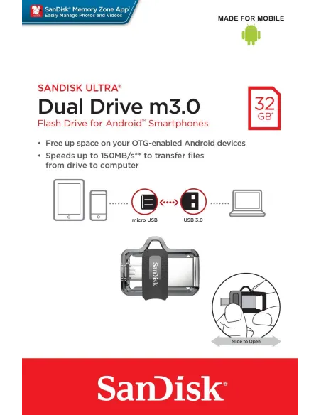 Sandisk Ultra Dual m3.0 32GB USB 3.0