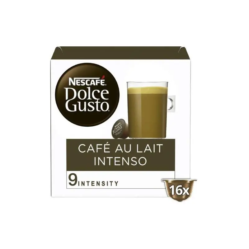 Nestle Dolce Gusto Café con Leche Intenso 16 Cápsulas x 3 Paquetes