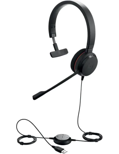 Jabra Evolve Auricular Monoaural USB-A Negro