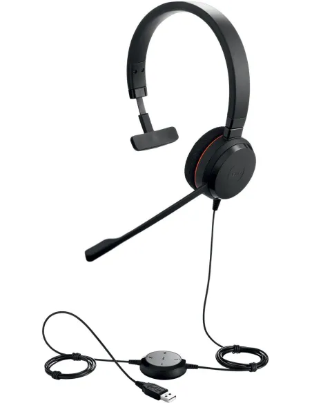 Jabra Evolve Auricular Monoaural USB-A Negro
