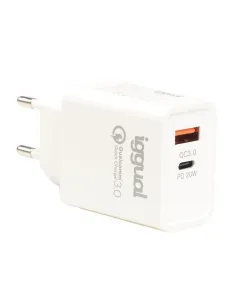 iggual Cargador doble USB QC3.0 + Tipo C PD 20W-AATCAT0308