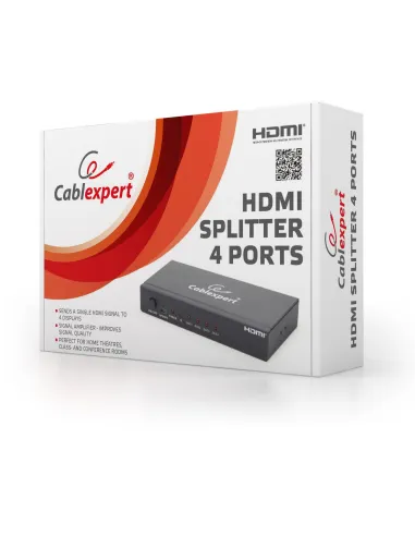 Gembird DSP-4PH4-02 Splitter HDMI 4 Puertos Negro