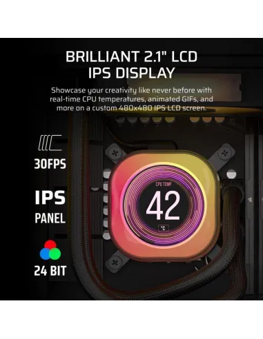 Corsair iCUE LINK TITAN 360 RX LCD Kit Refrigeración Líquida 360mm Negro