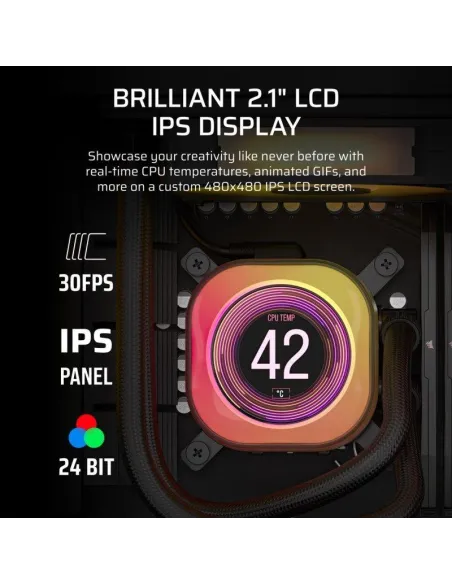 Corsair iCUE LINK TITAN 360 RX LCD Kit Refrigeración Líquida 360mm Negro