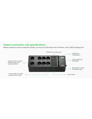 APC Back-UPS  BE1050G2-GR 1050VA