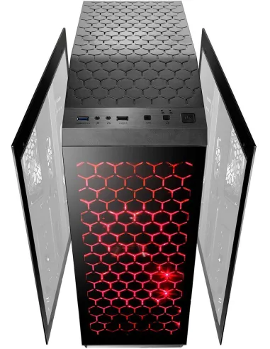 UNYKAch 512101 Exagon Tower Cristal Templado USB 3.0 Negra