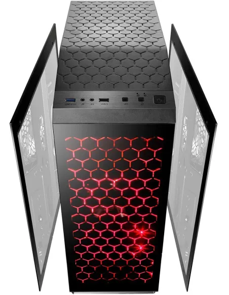UNYKAch 512101 Exagon Tower Cristal Templado USB 3.0 Negra
