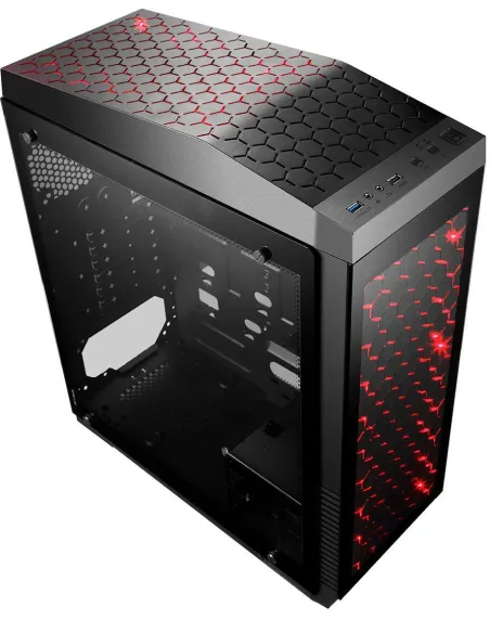 UNYKAch 512101 Exagon Tower Cristal Templado USB 3.0 Negra