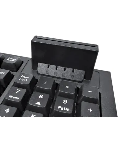 Unykach UK529181 Teclado con Lector DNI Negro
