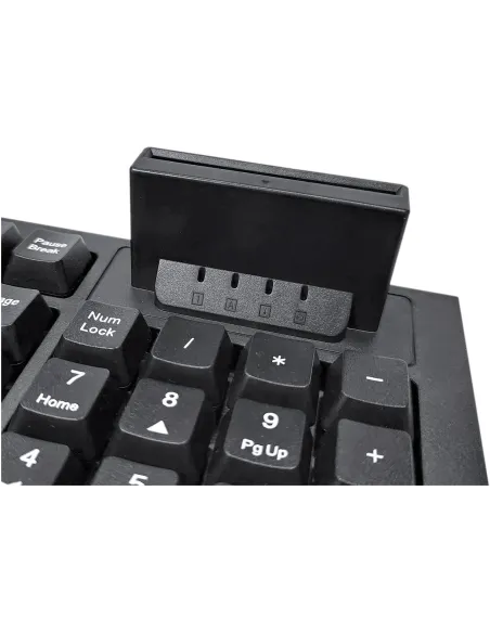 Unykach UK529181 Teclado con Lector DNI Negro