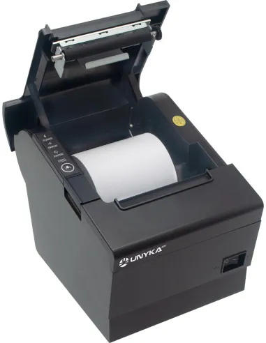 UNYKAch POS5 Impresora de Tickets Térmica USB/LAN/R-J12/RJ-11 Negra