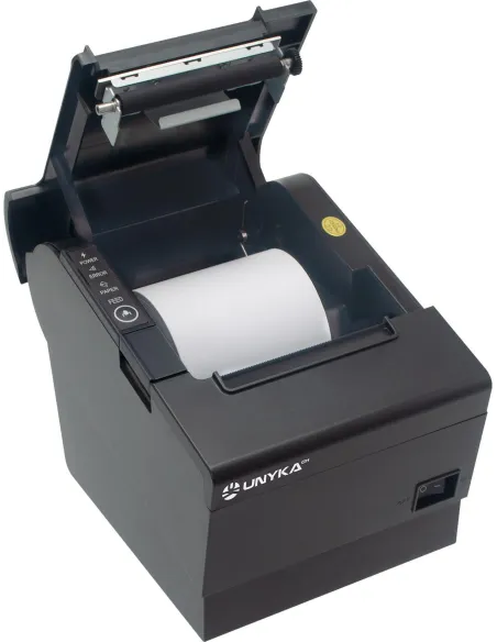 UNYKAch POS5 Impresora de Tickets Térmica USB/LAN/R-J12/RJ-11 Negra