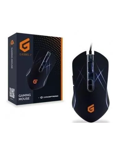 Conceptronic DJEBBEL Ratón Gaming 3200 DPI Negro