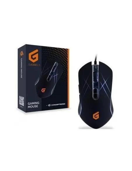 Conceptronic DJEBBEL Ratón Gaming 3200 DPI Negro