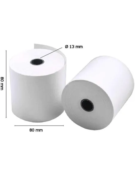 Iggual IGG317655p100 Pack 100 Rollos de Papel Térmico sin BPA 80x80 mm